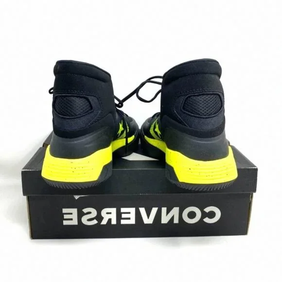 CONVERSE Men Size 165907C G4 HI Black Lemon Venom Sneakers
